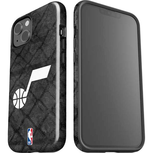 NBA Utah Jazz Black Rust iPhone 14 Plus Impact Case