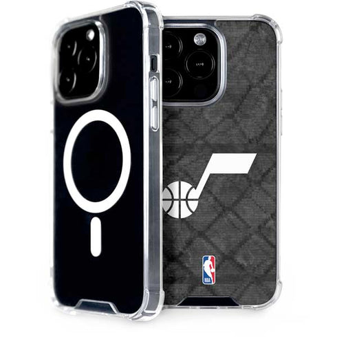 NBA Utah Jazz Black Rust iPhone 14 Pro MagSafe Case