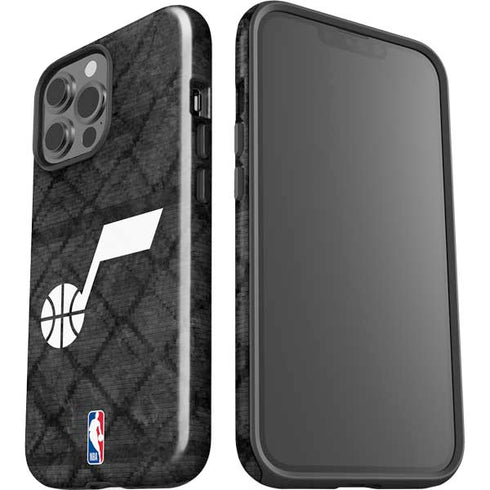 NBA Utah Jazz Black Rust iPhone 14 Pro Max Impact Case