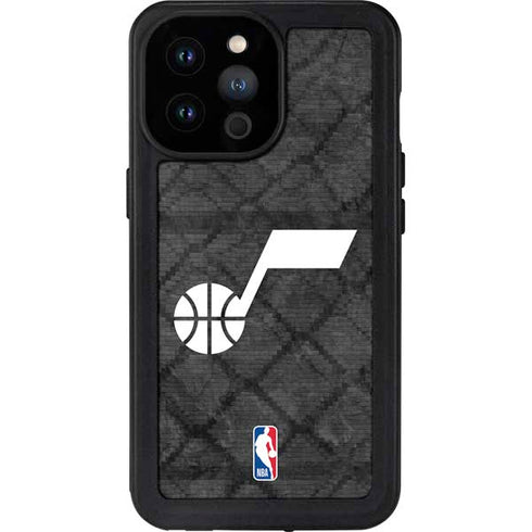 NBA Utah Jazz Black Rust iPhone 14 Pro Max Waterproof Case