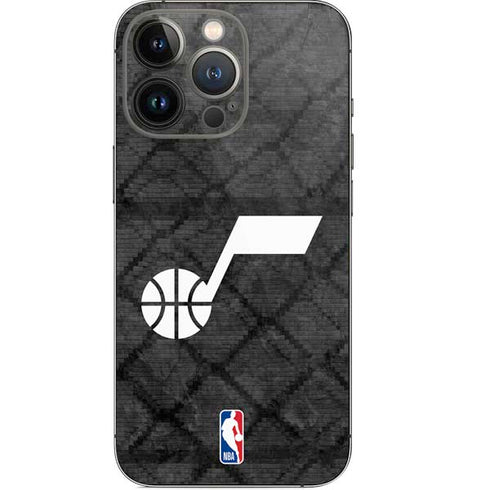 NBA Utah Jazz Black Rust iPhone 14 Pro Skin