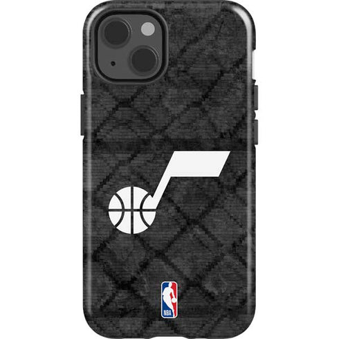 NBA Utah Jazz Black Rust iPhone 15 Plus Impact Case