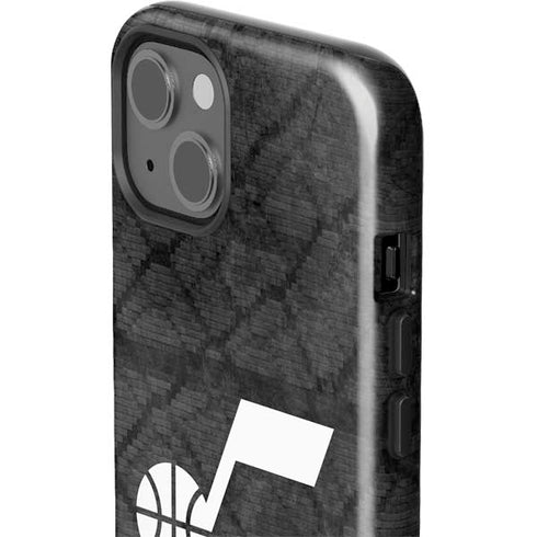 NBA Utah Jazz Black Rust iPhone 15 Plus Impact Case