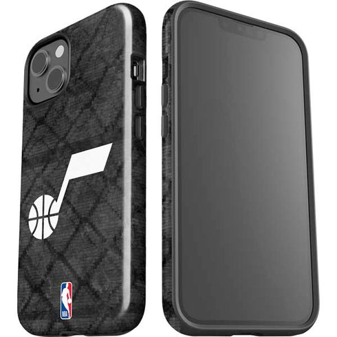 NBA Utah Jazz Black Rust iPhone 15 Plus Impact Case