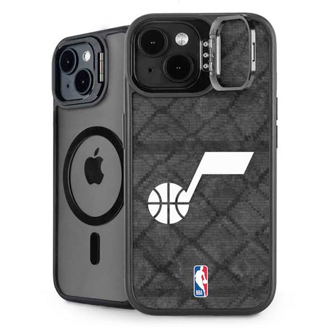 NBA Utah Jazz Black Rust iPhone 15 Plus Kickstand Case