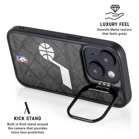 NBA Utah Jazz Black Rust iPhone 15 Plus Kickstand Case
