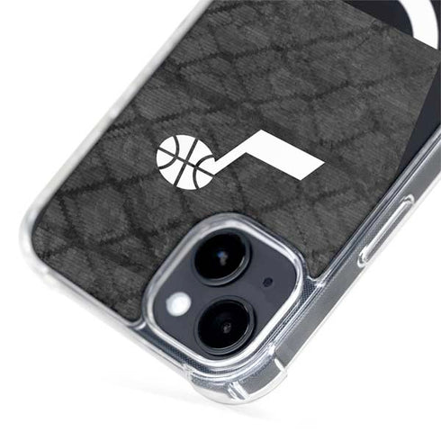 NBA Utah Jazz Black Rust iPhone 15 Plus MagSafe Case