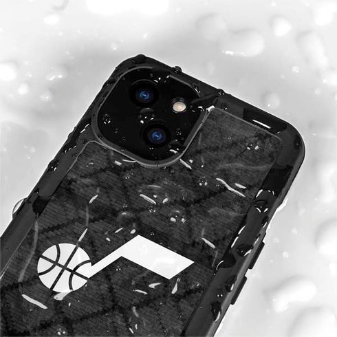 NBA Utah Jazz Black Rust iPhone 15 Plus Waterproof Case