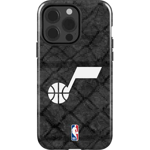 NBA Utah Jazz Black Rust iPhone 15 Pro Impact Case