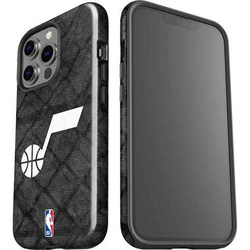 NBA Utah Jazz Black Rust iPhone 15 Pro Impact Case