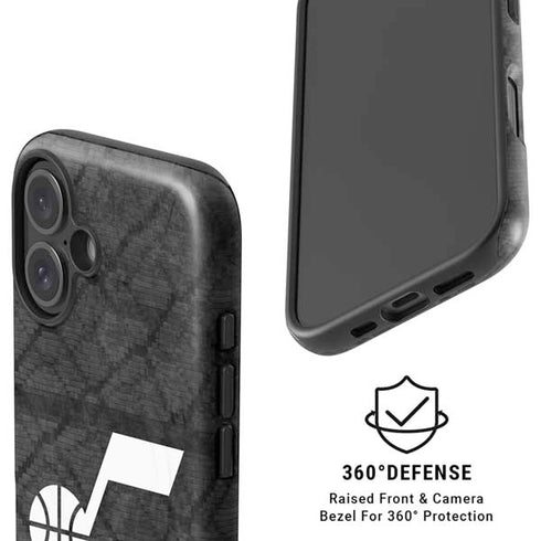 NBA Utah Jazz Black Rust iPhone 16 Magsafe Impact Case