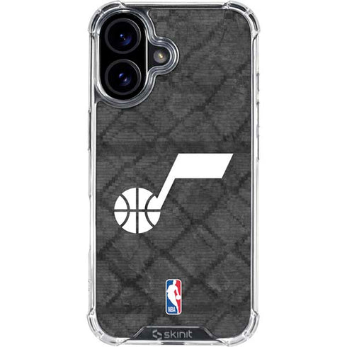 NBA Utah Jazz Black Rust iPhone 16 Plus Clear Case