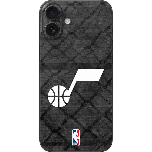NBA Utah Jazz Black Rust iPhone 16 Plus Skin