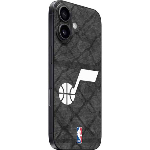 NBA Utah Jazz Black Rust iPhone 16 Plus Skin