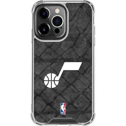 NBA Utah Jazz Black Rust iPhone 16 Pro Clear Case