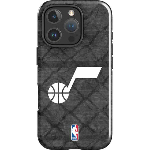 NBA Utah Jazz Black Rust iPhone 16 Pro Impact Case