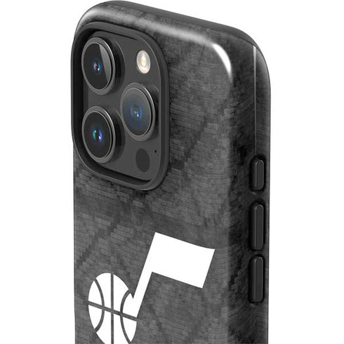 NBA Utah Jazz Black Rust iPhone 16 Pro Impact Case