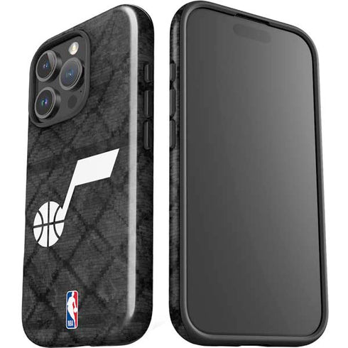 NBA Utah Jazz Black Rust iPhone 16 Pro Impact Case