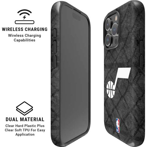 NBA Utah Jazz Black Rust iPhone 16 Pro Magsafe Impact Case