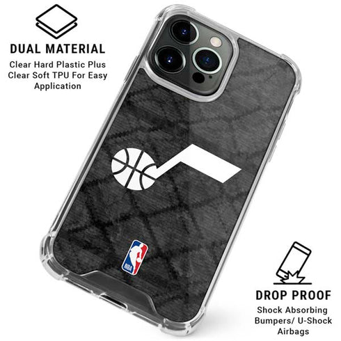 NBA Utah Jazz Black Rust iPhone 16 Pro Max Clear Case