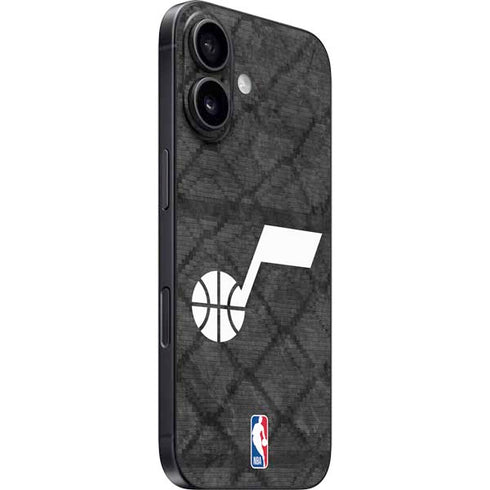 NBA Utah Jazz Black Rust iPhone 16 Skin