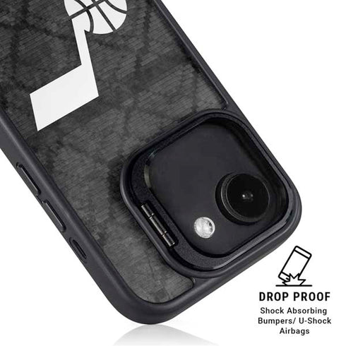 NBA Utah Jazz Black Rust iPhone 16e Kickstand Case