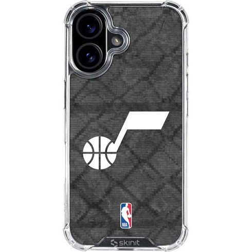 NBA Utah Jazz Black Rust iPhone 17 Clear Case