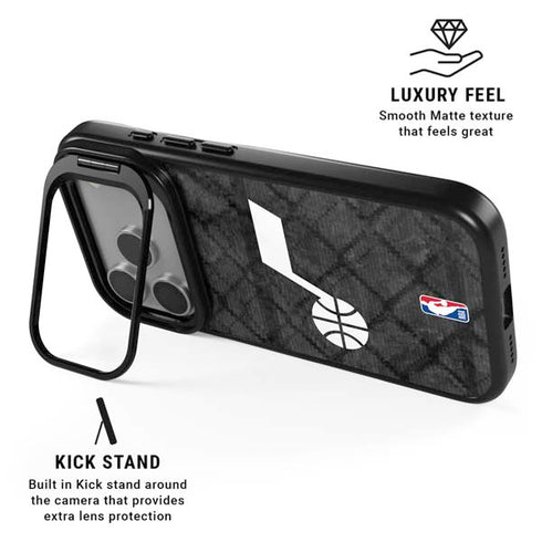 NBA Utah Jazz Black Rust iPhone 17 Pro Kickstand Case