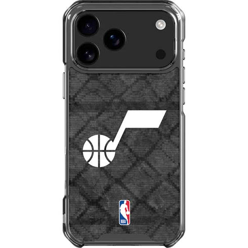 NBA Utah Jazz Black Rust iPhone 17 Pro Max Clear Case
