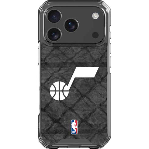 NBA Utah Jazz Black Rust iPhone 18 Pro Clear Case