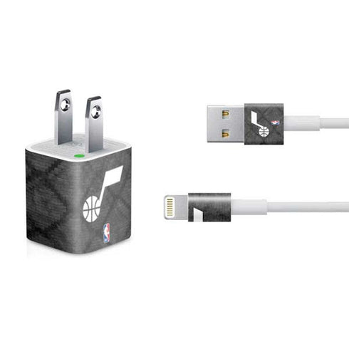 NBA Utah Jazz Black Rust iPhone Charger (5W USB) Skin