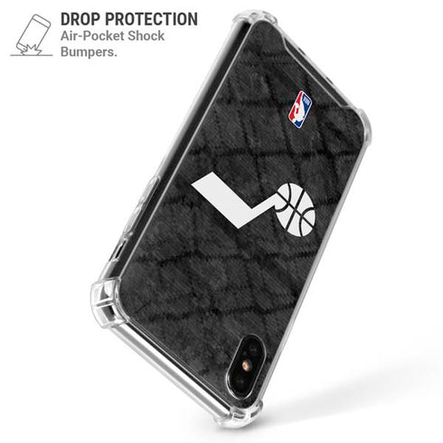 NBA Utah Jazz Black Rust iPhone X/XS Clear Case