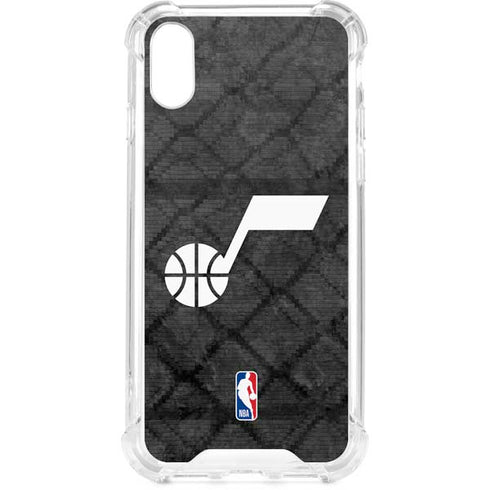 NBA Utah Jazz Black Rust iPhone XS Clear Case