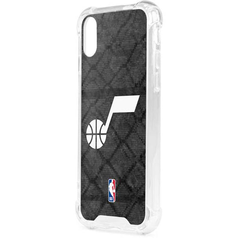 NBA Utah Jazz Black Rust iPhone XS Clear Case