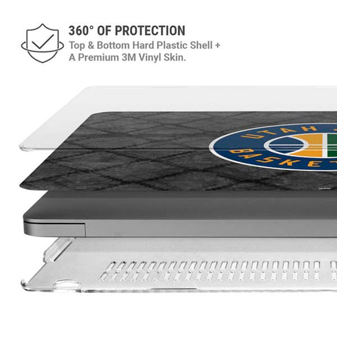 NBA Utah Jazz Black Rust MacBook Cases
