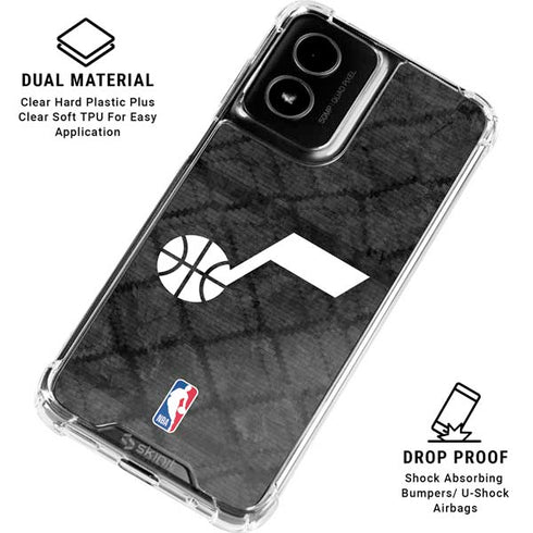 NBA Utah Jazz Black Rust Moto G Power 5G (2024) Clear Case