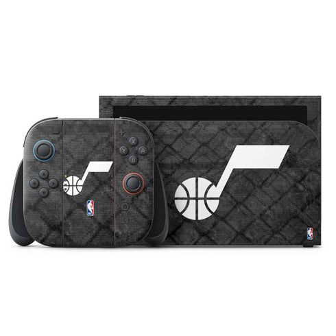 NBA Utah Jazz Black Rust Nintendo Switch 2 (2025) with Joy-Con Skin