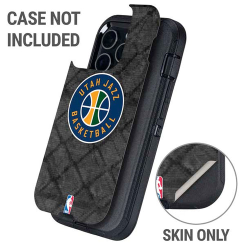 NBA Utah Jazz Black Rust Otterbox Defender iPhone Skin