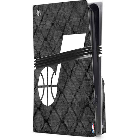 NBA Utah Jazz Black Rust PS5 Pro Disk Console Skin