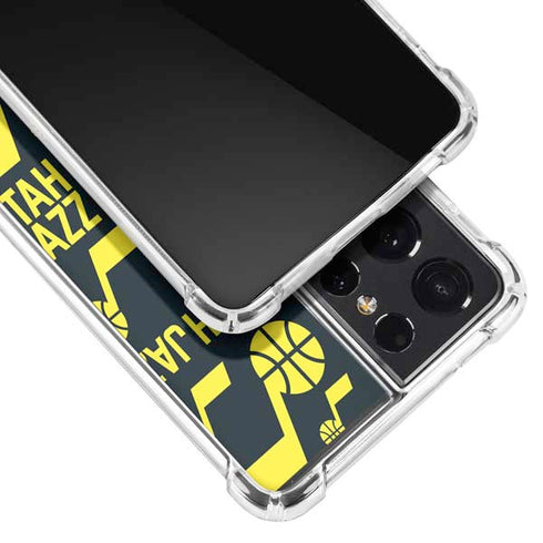 NBA Utah Jazz Blast Galaxy S21 Ultra 5G Clear Case