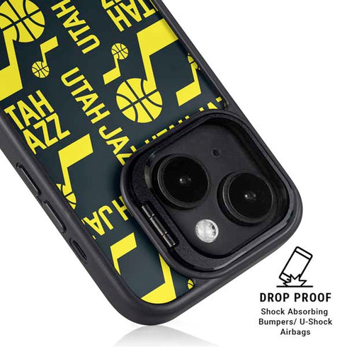 NBA Utah Jazz Blast iPhone 14 Kickstand Case