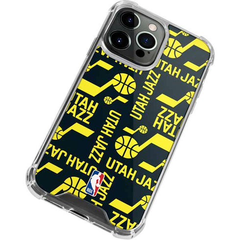 NBA Utah Jazz Blast iPhone 14 Pro Clear Case