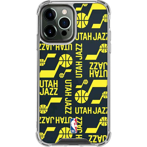 NBA Utah Jazz Blast iPhone 14 Pro Max Clear Case