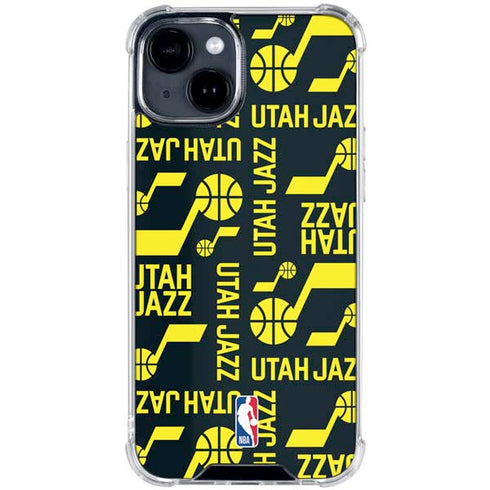 NBA Utah Jazz Blast iPhone 15 Clear Case