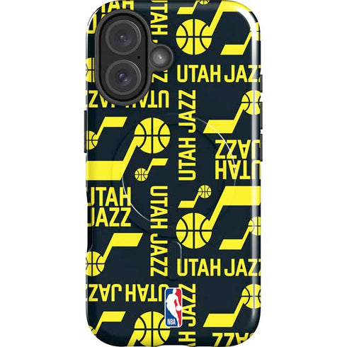 NBA Utah Jazz Blast iPhone 16 Magsafe Impact Case