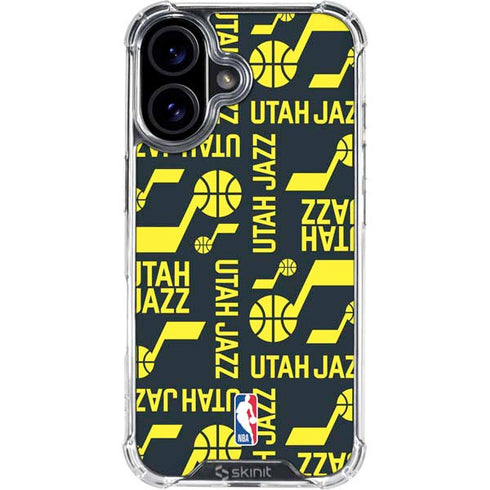 NBA Utah Jazz Blast iPhone 16 Plus Clear Case