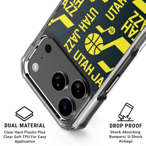 NBA Utah Jazz Blast iPhone 18 Pro Clear Case