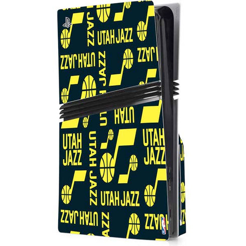 NBA Utah Jazz Blast PS5 Pro Disk Console Skin