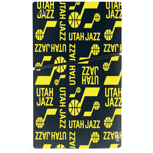 NBA Utah Jazz Blast PS5 Slim Digital Edition Console Skin