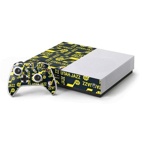 NBA Utah Jazz Blast Xbox One S Console and Controller Bundle Skin